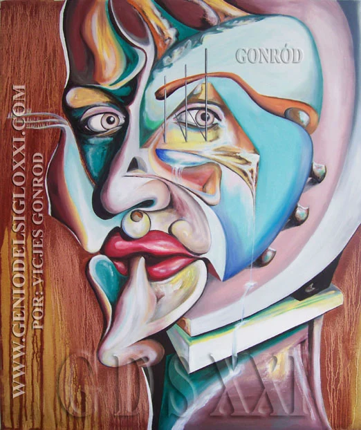 cuadro 52 Pintura cubista picasiana picasso arte de Vicjes Gonród el Genio Del Arte del siglo XX XXI España Español