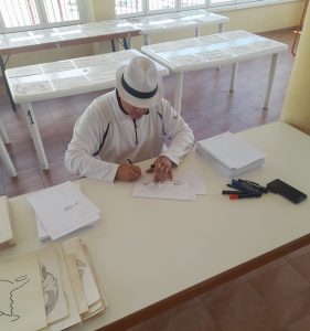 Vicjes Gonród obras de arte, Día de firmar dibujos