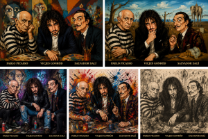 “Retrato artístico conceptual asociado al coleccionismo de alta gama, vinculado a la historia del arte español y a la evolución del mercado contemporáneo.”